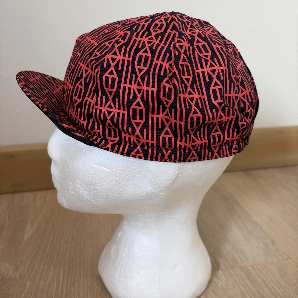 Rapha Seattle Cycling‎ Cap RCC Navy Red Pattern Club Hat Lightweight Bike